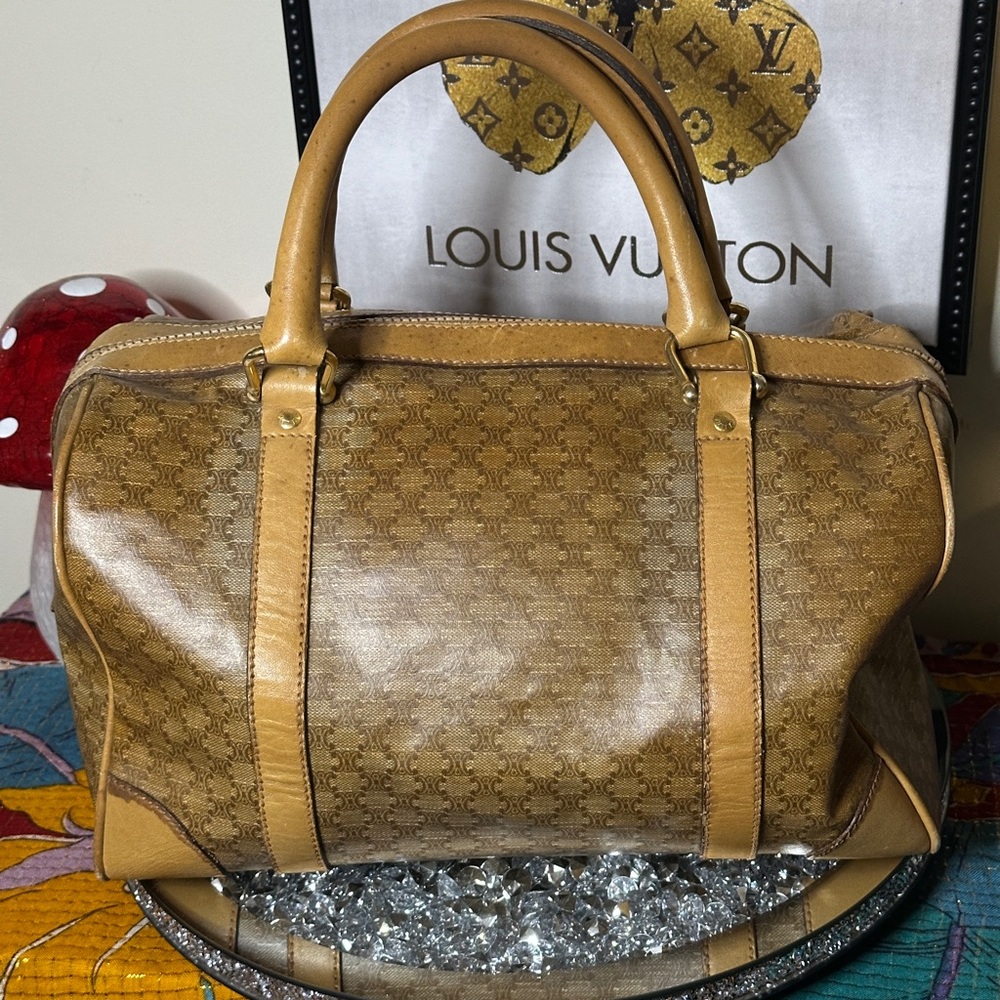 Vintage Celine Macadam Boston Bag. - Picture 2 of 16